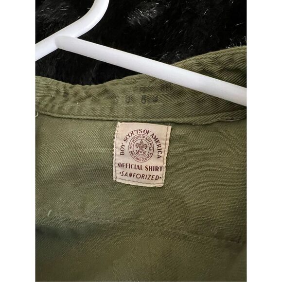 Vintage 40s 50s Sanforized Boy Scout Uniform Shirt  M Patch BSA - Picture 3 of 6